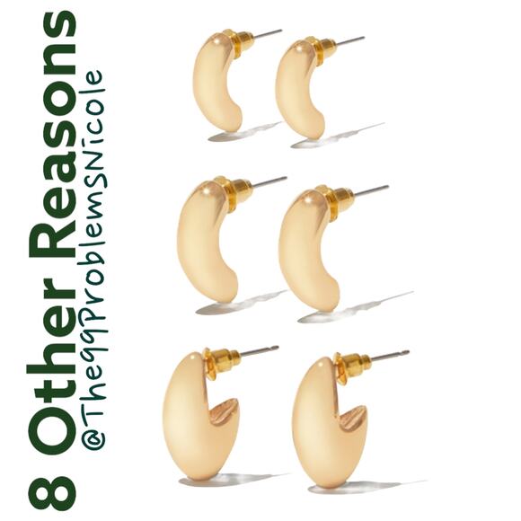 8 Other Reasons Earrings Hoop Set - Picture 1 of 11